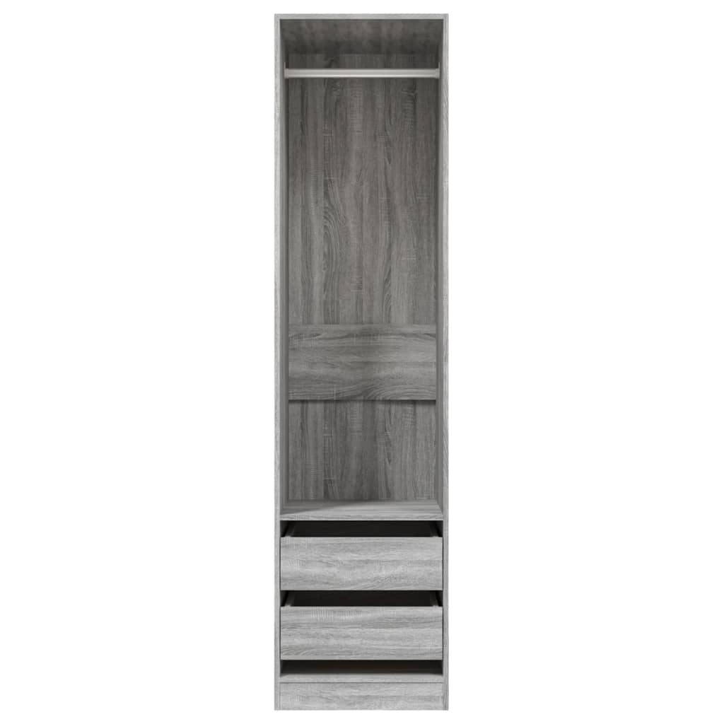 Armoire avec tiroirs Sonoma gris 50x50x200 cm Bois d'ingénierie - XIOS