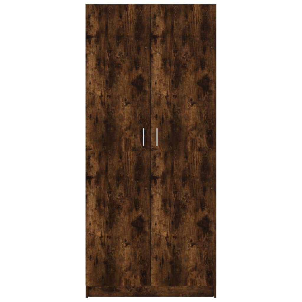 Garde-robe Chêne fumé 80x52x180 cm Bois d'ingénierie Armoires vidaXL