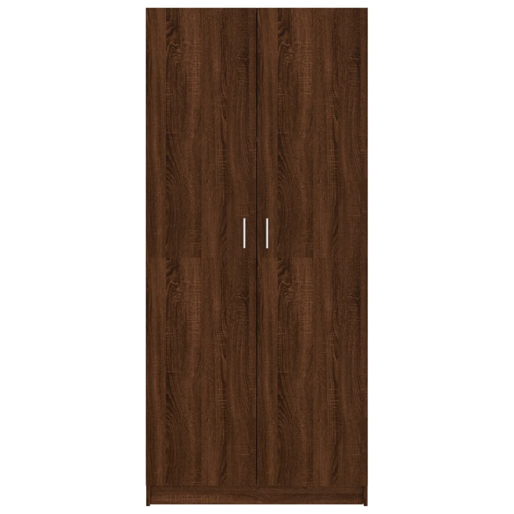 Garde-robe Chêne marron 80x52x180 cm Bois d'ingénierie Armoires vidaXL