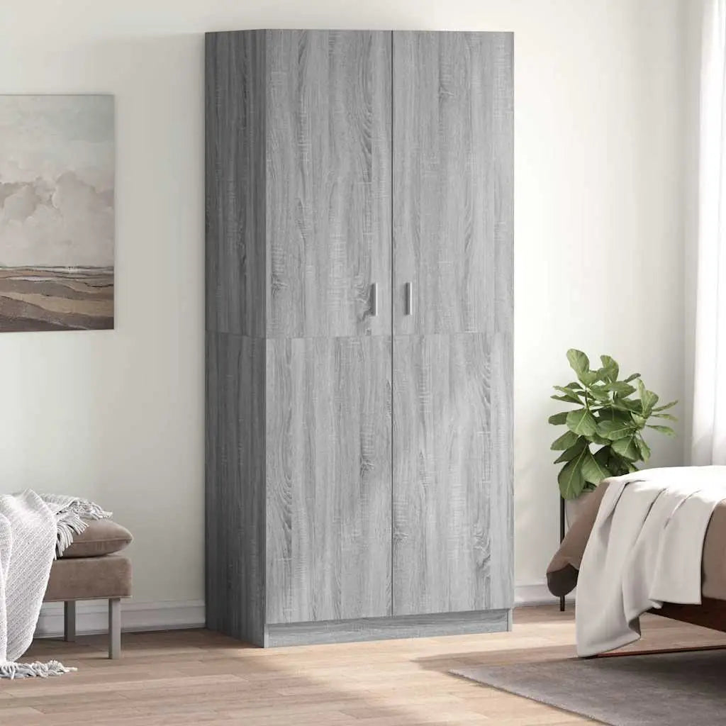Garde-robe Sonoma gris 90x52x200 cm Bois d’ingénierie - XIOS