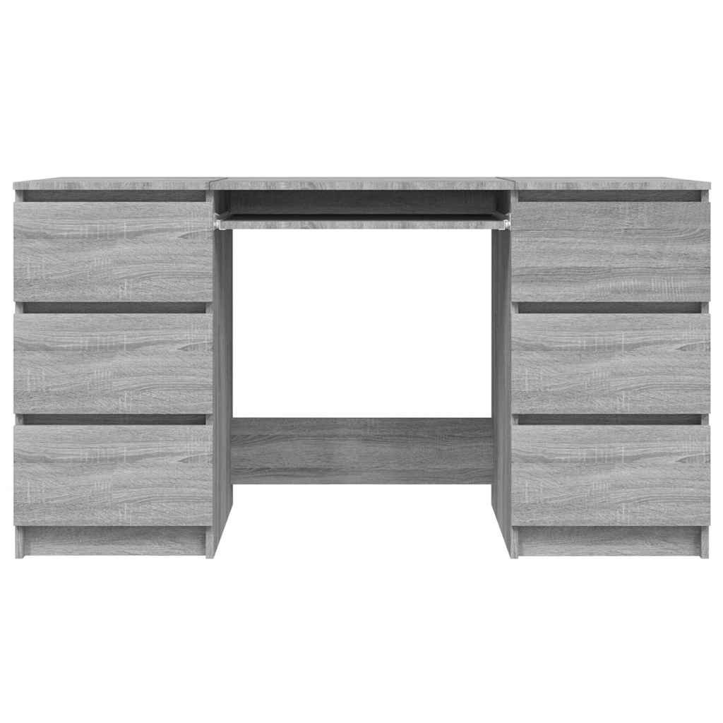 Bureau Sonoma gris 140x50x77 cm Bois d'ingénierie Bureaux vidaXL