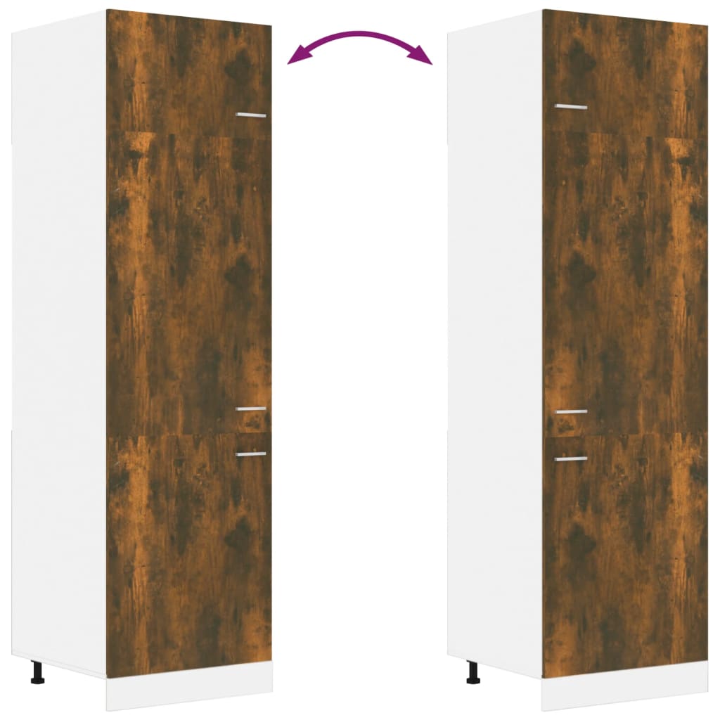 Armoire réfrigérée "Lyon" Chêne fumé 60 x 57 x 207 cm Bois d'ingénierie - XIOS