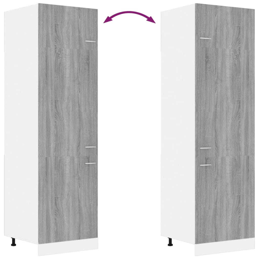 Armoire réfrigérée "Lyon" Gris Sonoma 60 x 57 x 207 cm Bois d'ingénierie - XIOS