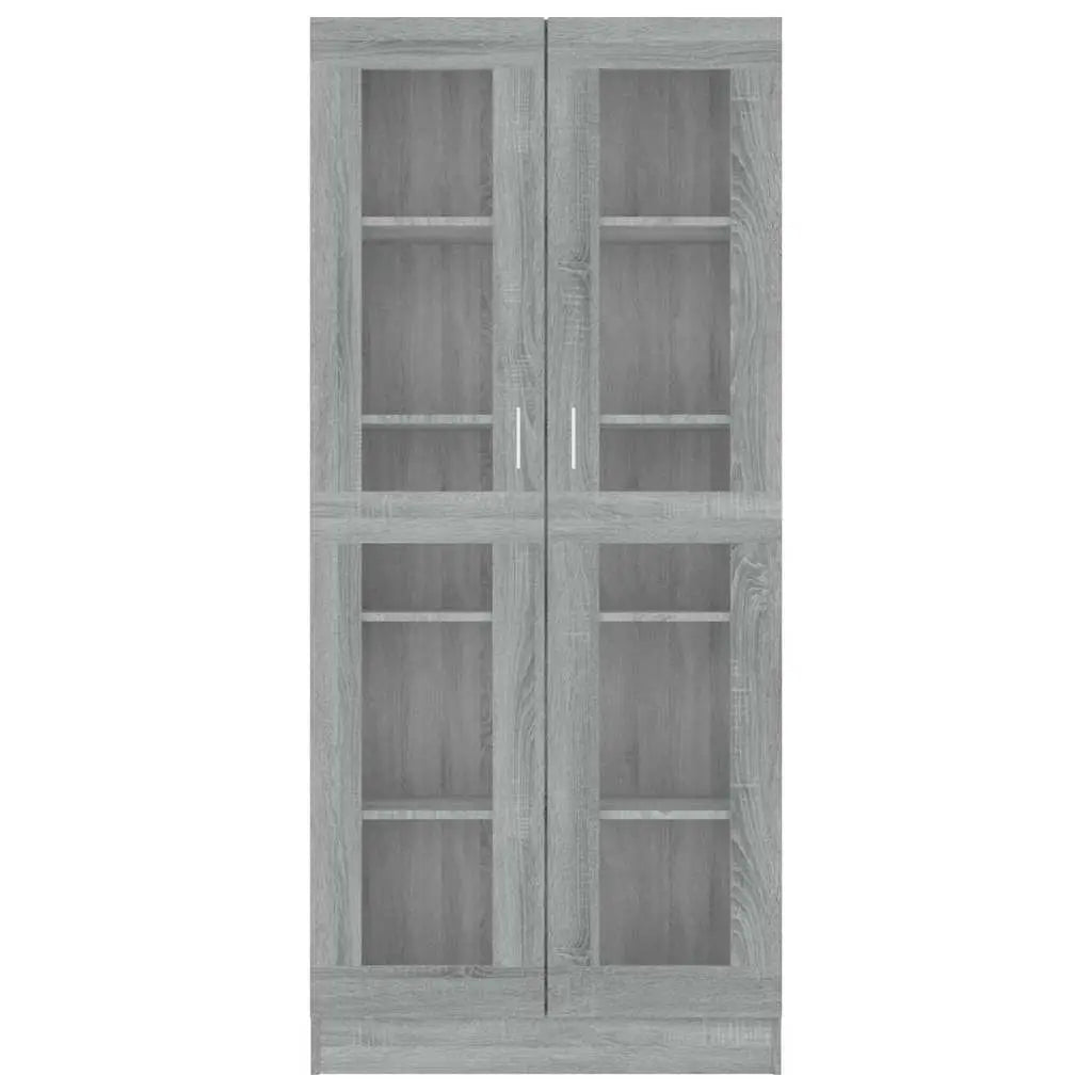 Armoire à vitrine Sonoma gris 82,5x30,5x185cm Bois ingénierie - XIOS
