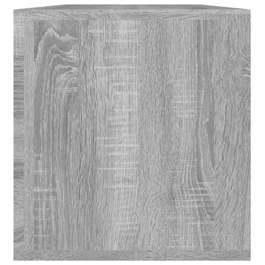 Boîte de rangement à disques vinyle Sonoma gris 71x34x36 cm - XIOS