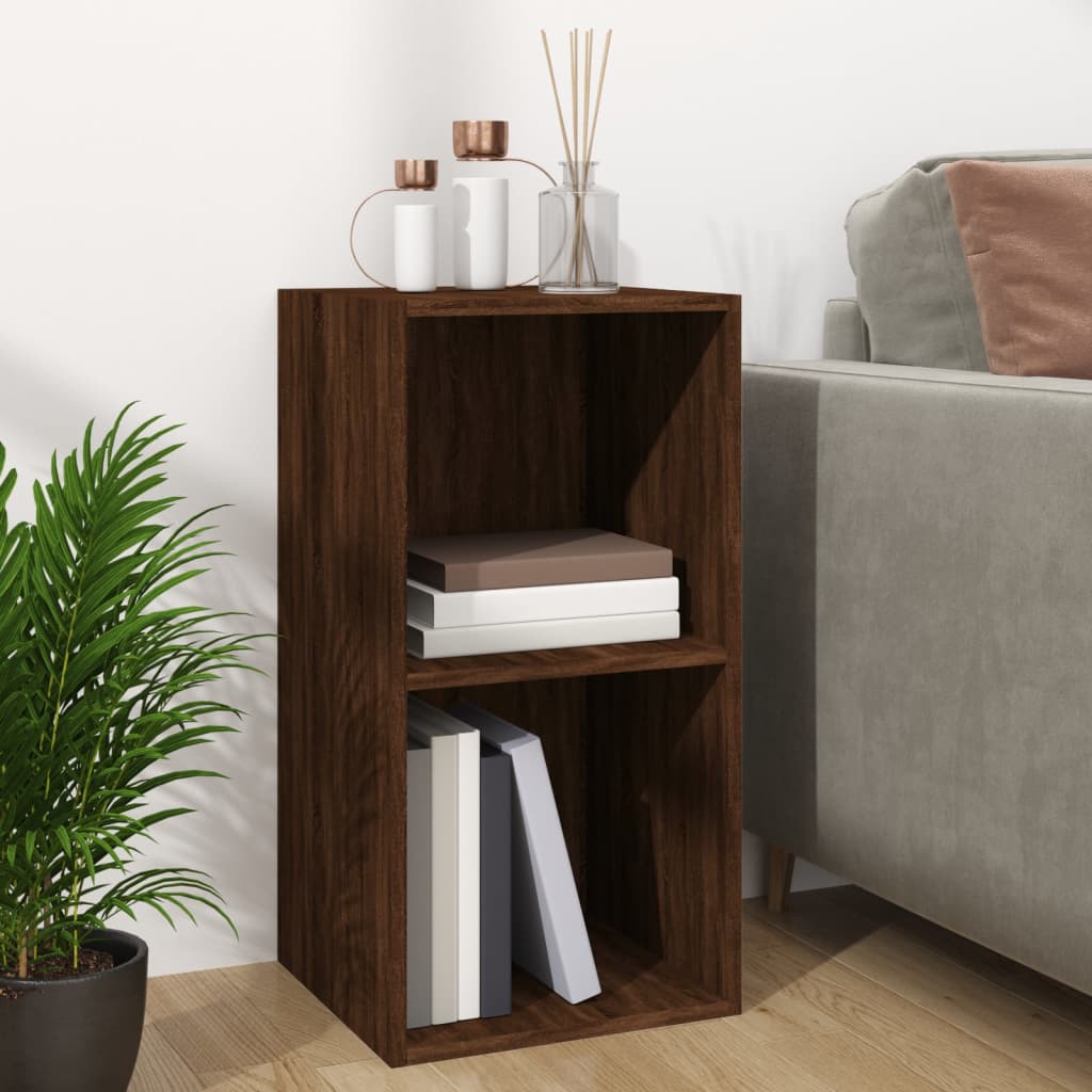 Boîte de rangement de vinyles Chêne marron 71x34x36 cm XIOS