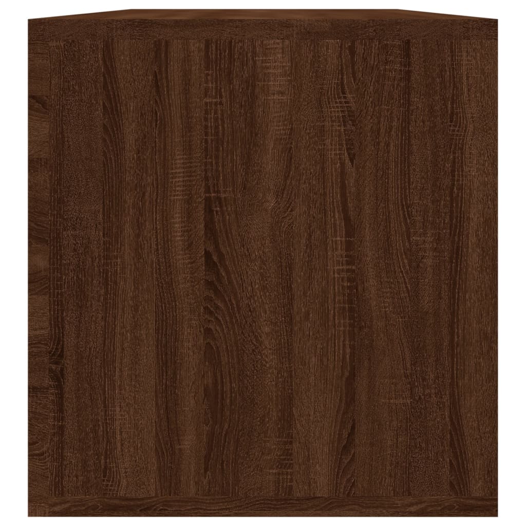 Boîte de rangement de vinyles Chêne marron 71x34x36 cm XIOS