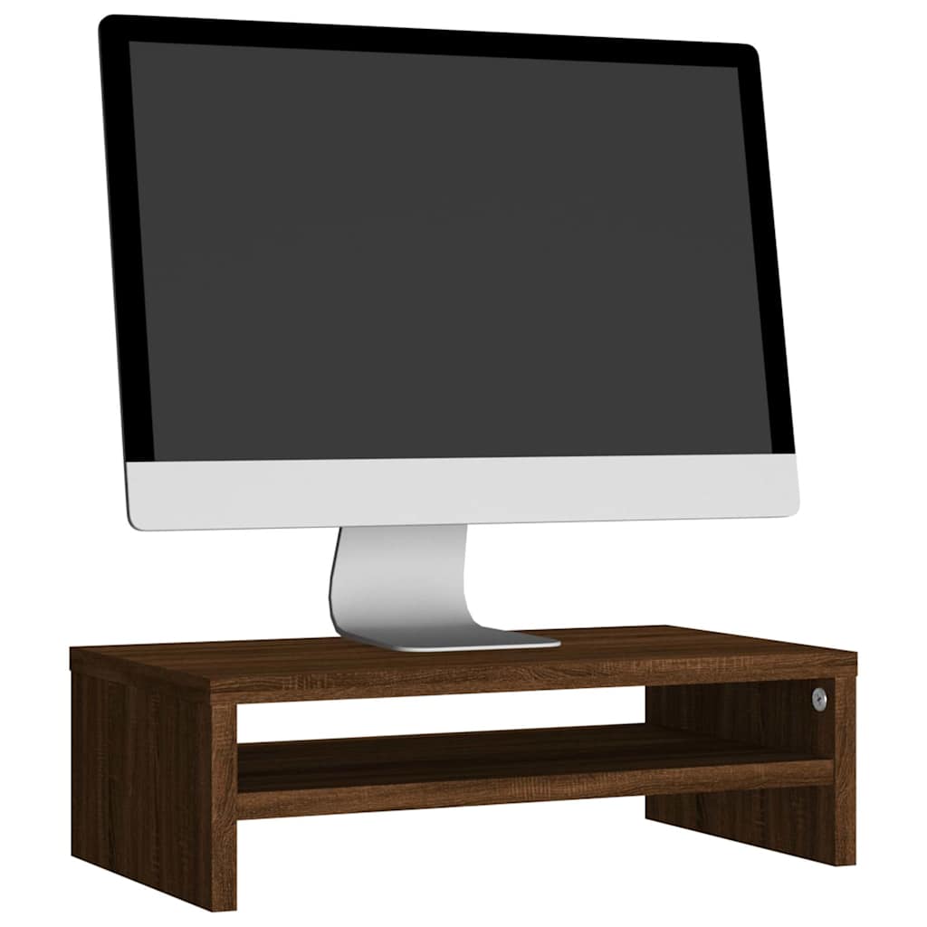 Support de moniteur Chêne marron 42x24x13 cm Bois d'ingénierie - XIOS