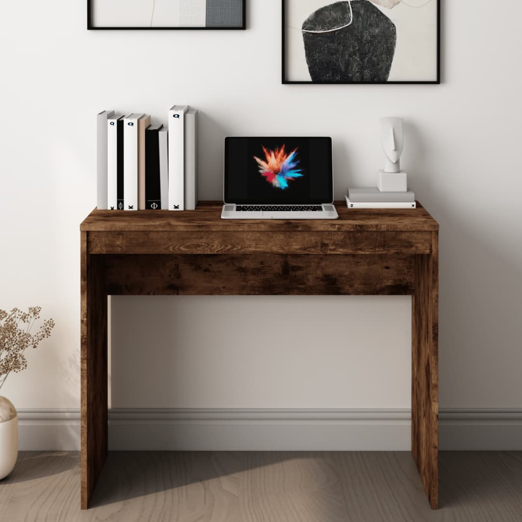 Bureau Chêne fumé 90x40x72 cm Bois d'ingénierie Bureaux vidaXL