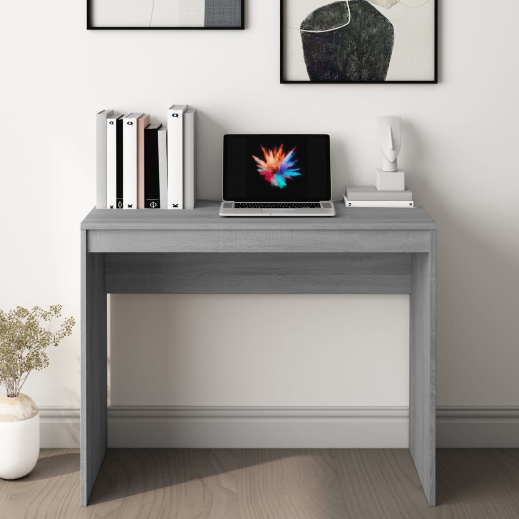 Bureau Sonoma gris 90x40x72 cm Bois d'ingénierie Bureaux vidaXL   