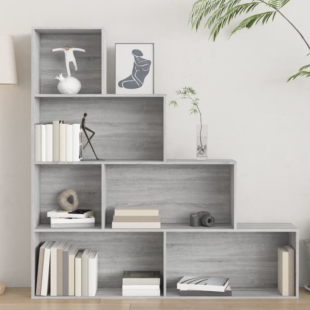 Armoire à livres Sonoma gris 155x24x160 cm - XIOS