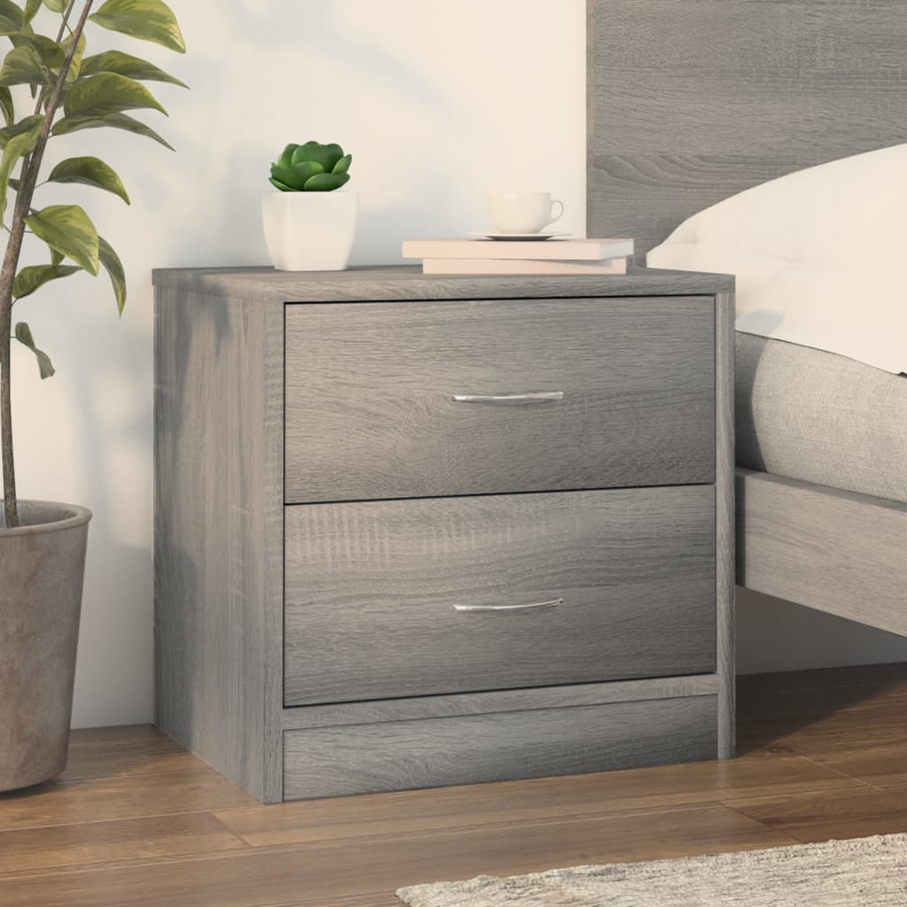 Table de chevet sonoma gris 40x30x40 cm bois d'ingénierie - XIOS