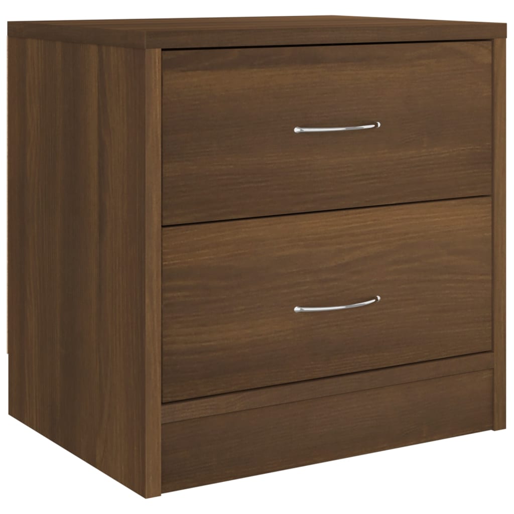 Table de chevet chêne marron 40x30x40 cm bois d'ingénierie - XIOS