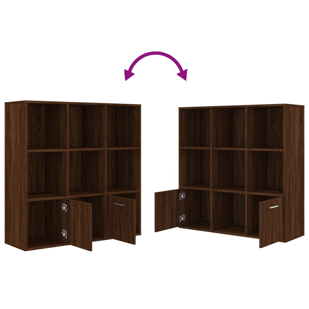 Armoire à livres Chêne marron 98x30x98 cm - XIOS