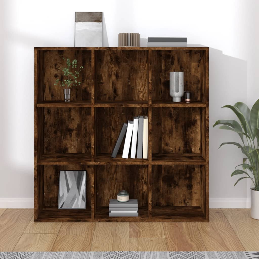 Armoire à livres chêne fumé 98x29x97,5 cm - XIOS