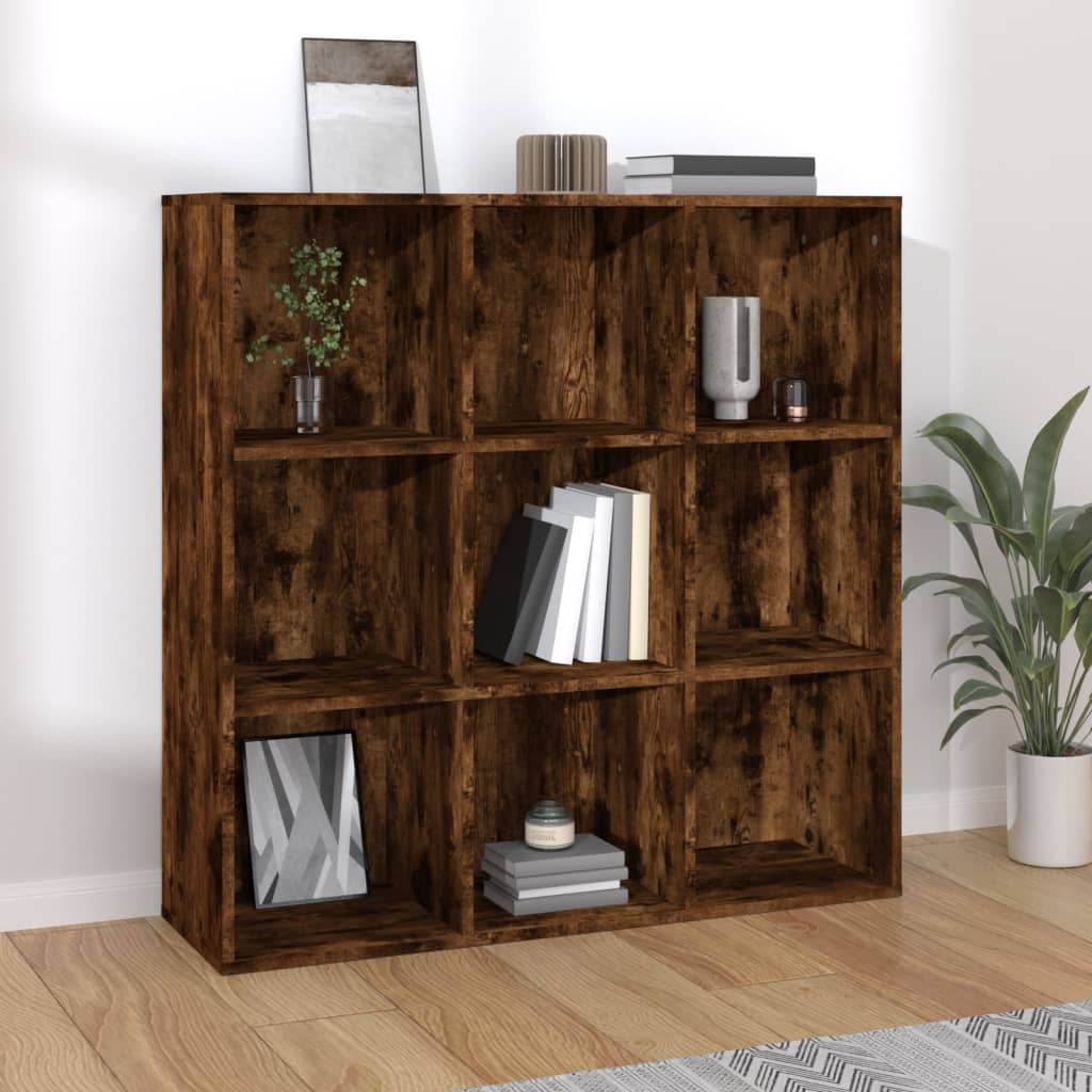 Armoire à livres chêne fumé 98x29x97,5 cm - XIOS
