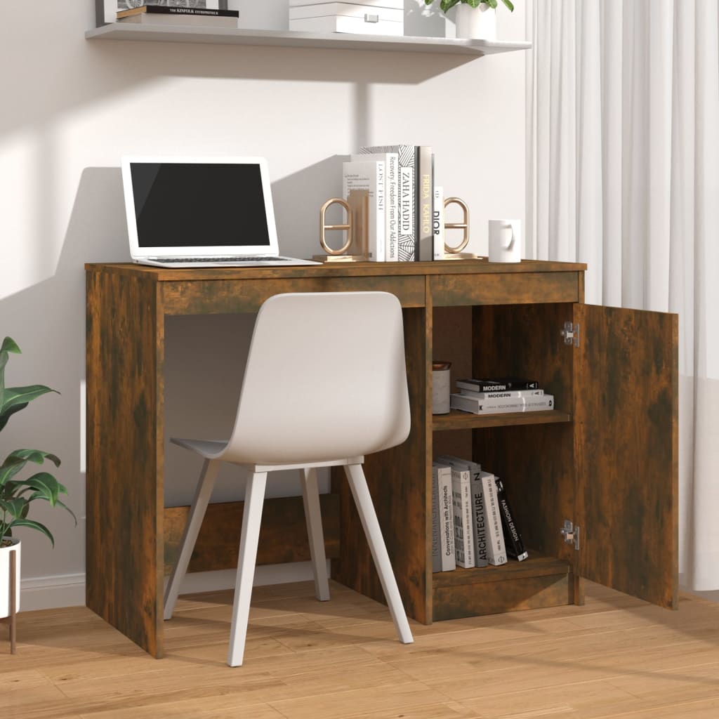 Bureau Chêne fumé 100x50x76 cm Bois d'ingénierie - XIOS