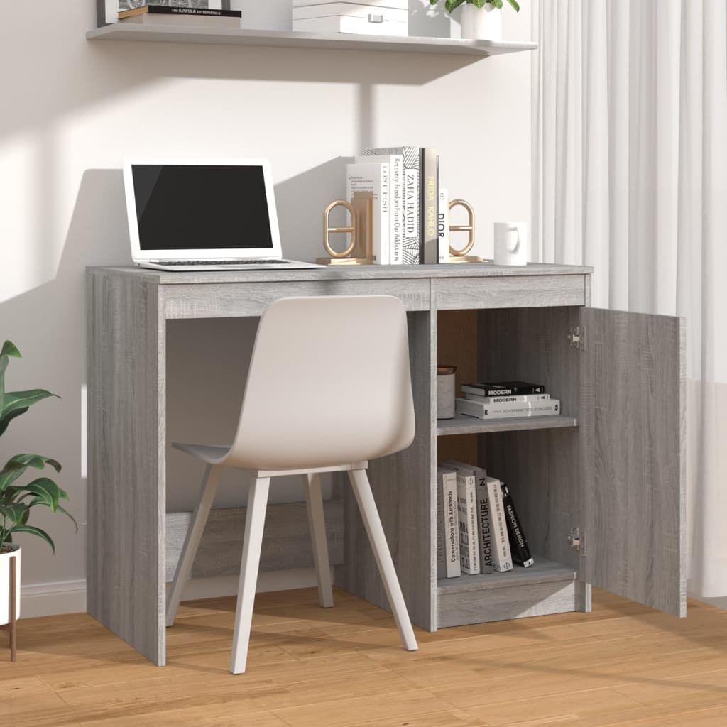 Bureau Sonoma gris 100x50x76 cm Bois d'ingénierie Bureaux vidaXL