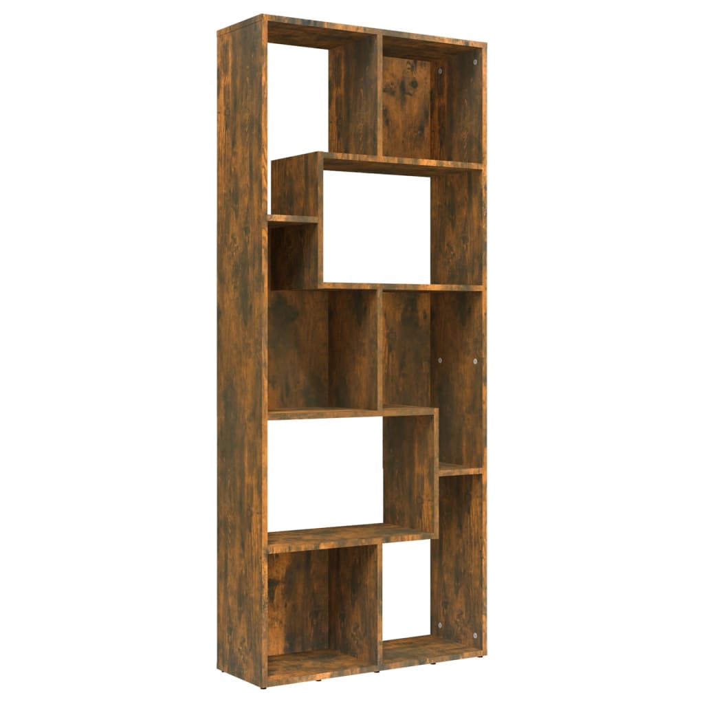 Bibliothèque Chêne fumé 67x24x161 cm Bois d'ingénierie - XIOS
