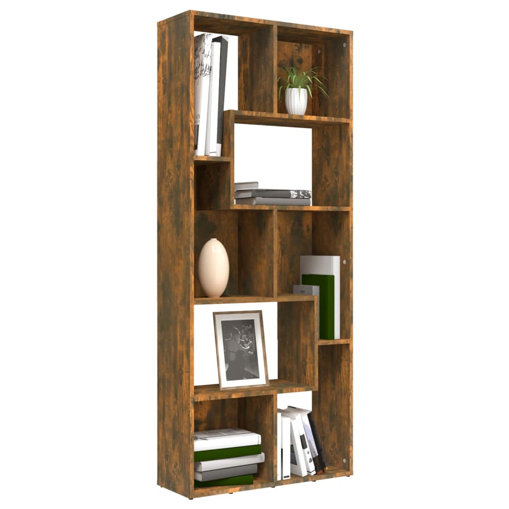 Bibliothèque Chêne fumé 67x24x161 cm Bois d'ingénierie - XIOS