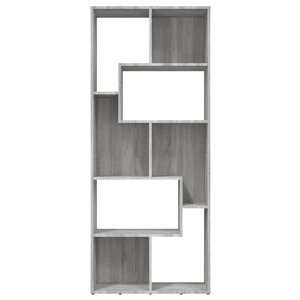 Bibliothèque Sonoma gris 67x24x161 cm Bois d'ingénierie - XIOS