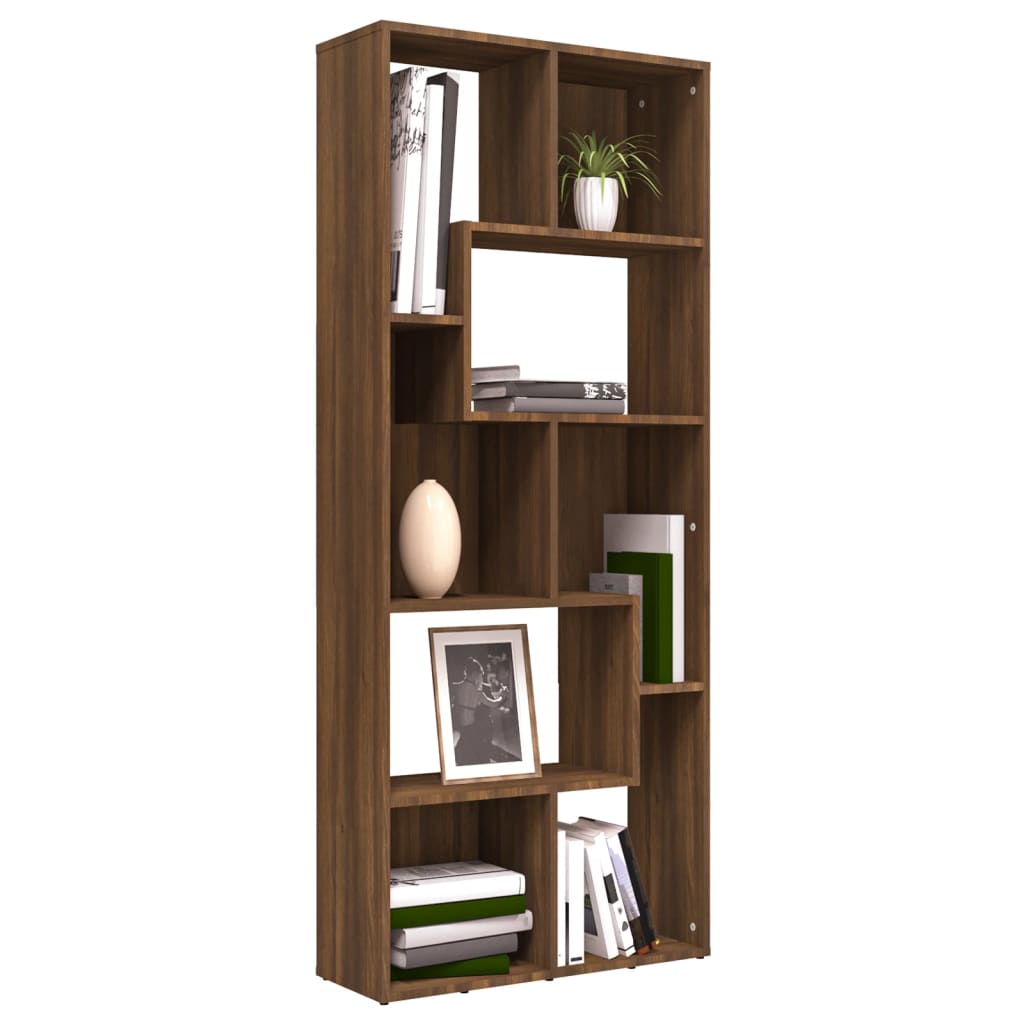 Bibliothèque Chêne marron 67x24x161 cm Bois d'ingénierie - XIOS
