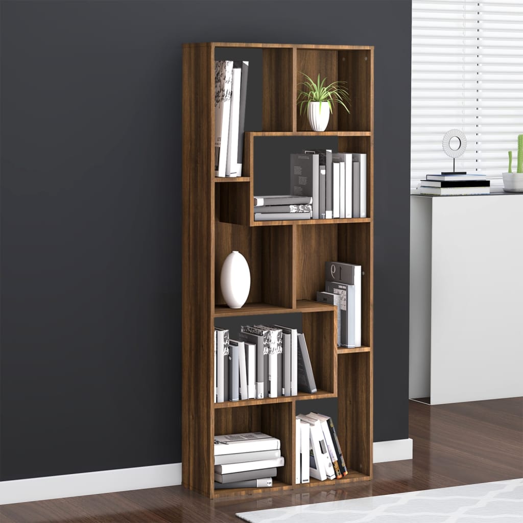 Bibliothèque Chêne marron 67x24x161 cm Bois d'ingénierie - XIOS