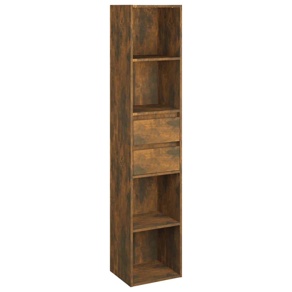 Bibliothèque Chêne fumé 36x30x171 cm Bois d'ingénierie - XIOS