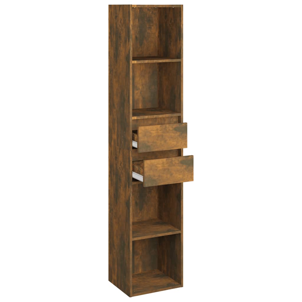 Bibliothèque Chêne fumé 36x30x171 cm Bois d'ingénierie - XIOS
