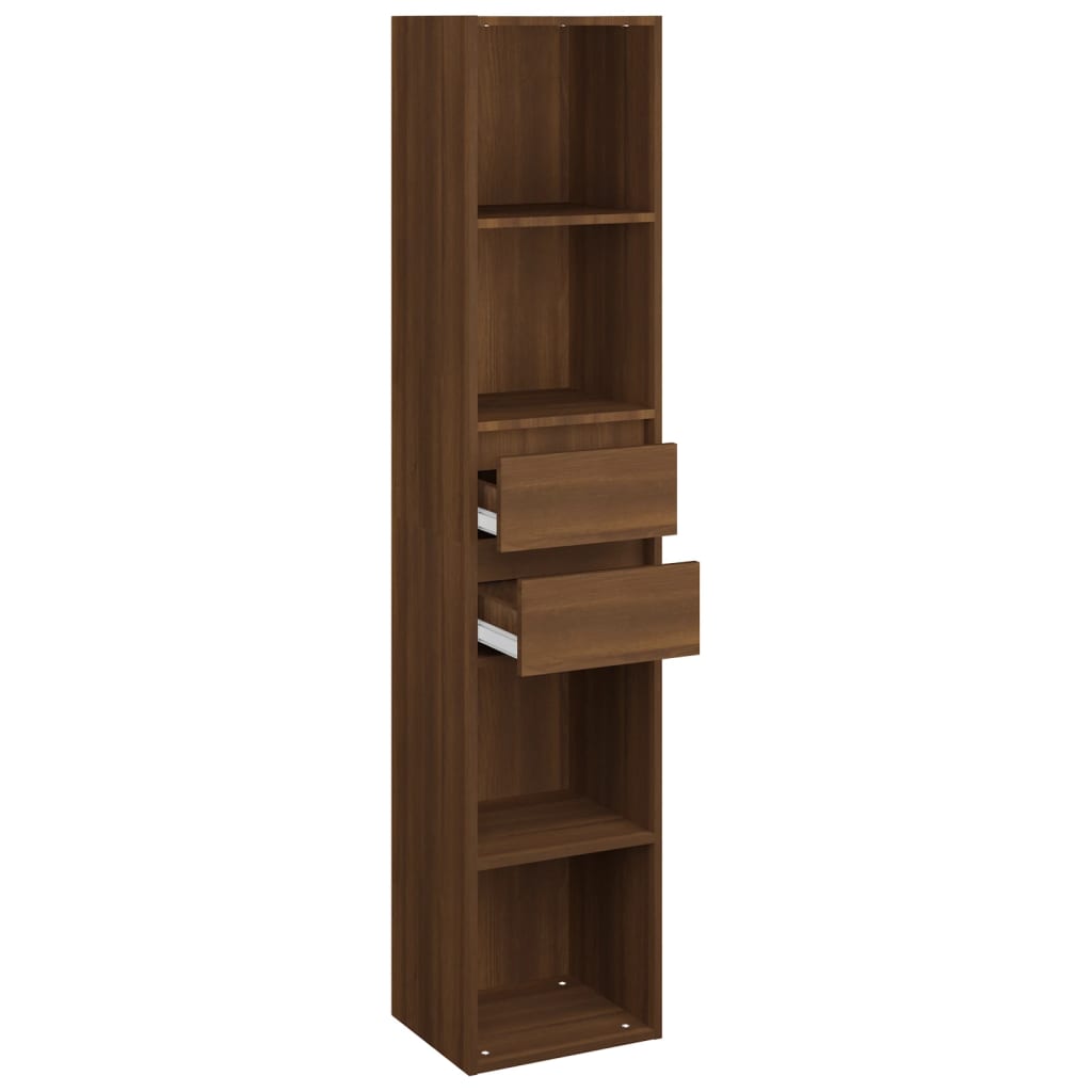 Bibliothèque Chêne marron 36x30x171 cm Bois d'ingénierie - XIOS