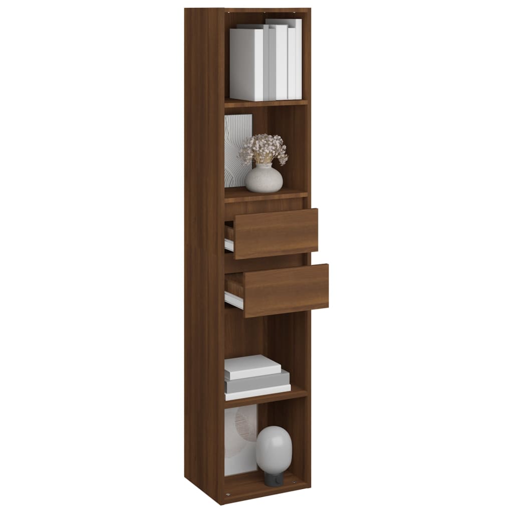 Bibliothèque Chêne marron 36x30x171 cm Bois d'ingénierie - XIOS