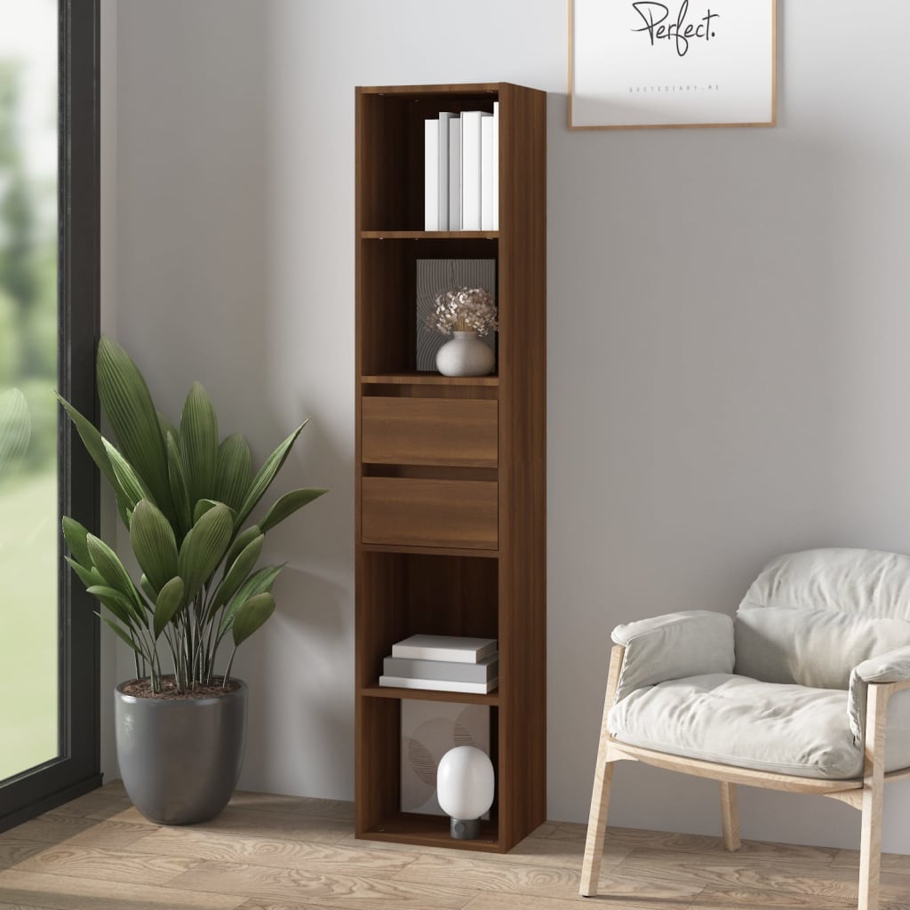 Bibliothèque Chêne marron 36x30x171 cm Bois d'ingénierie - XIOS