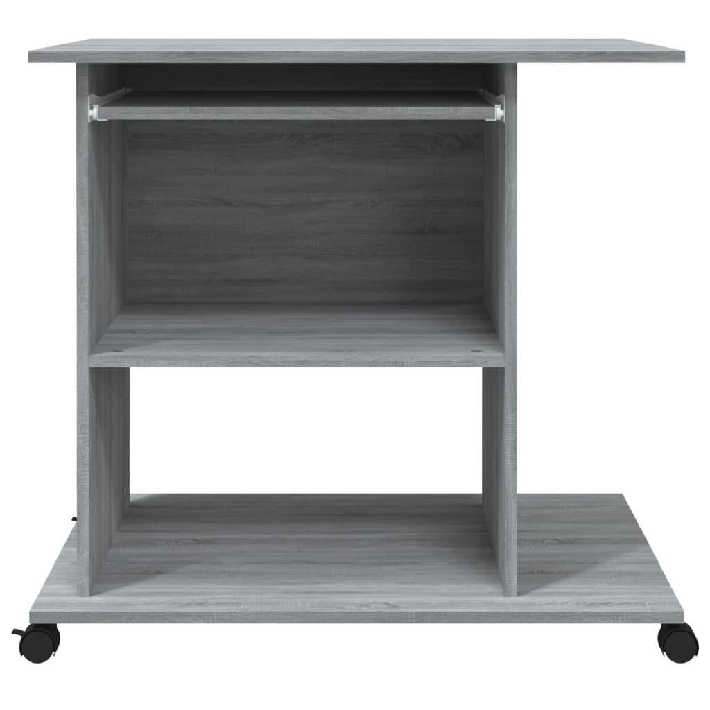 Bureau d'ordinateur Sonoma gris 80x50x75 cm Bois d'ingénierie Bureaux vidaXL