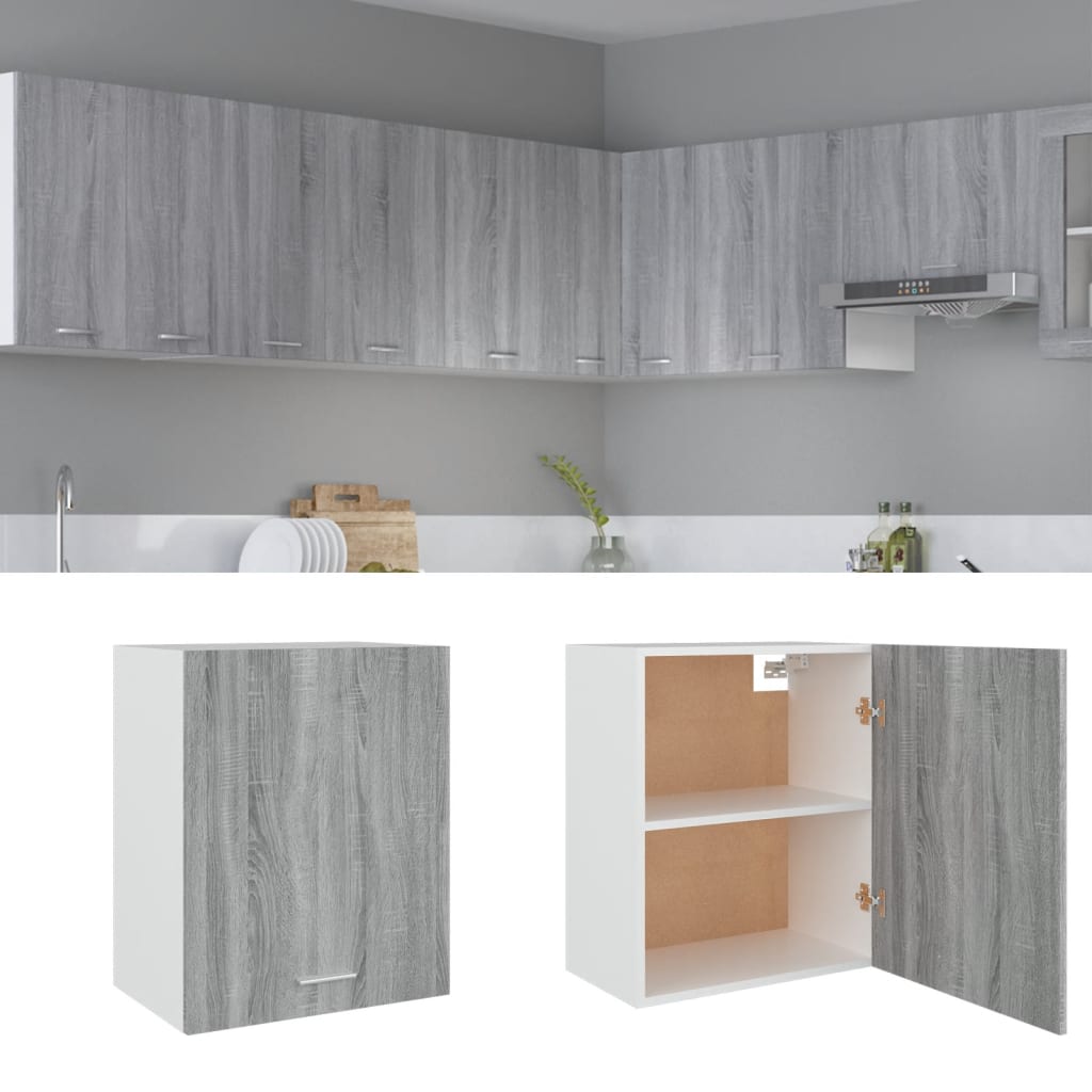 Armoire suspendue "Lyon" Sonoma gris 50x31x60 cm Meubles de cuisine vidaXL