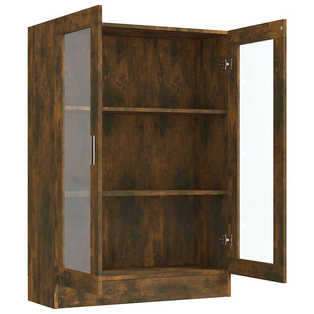 Armoire à vitrine Chêne fumé 82,5x30,5x115 cm Bois d'ingénierie - XIOS