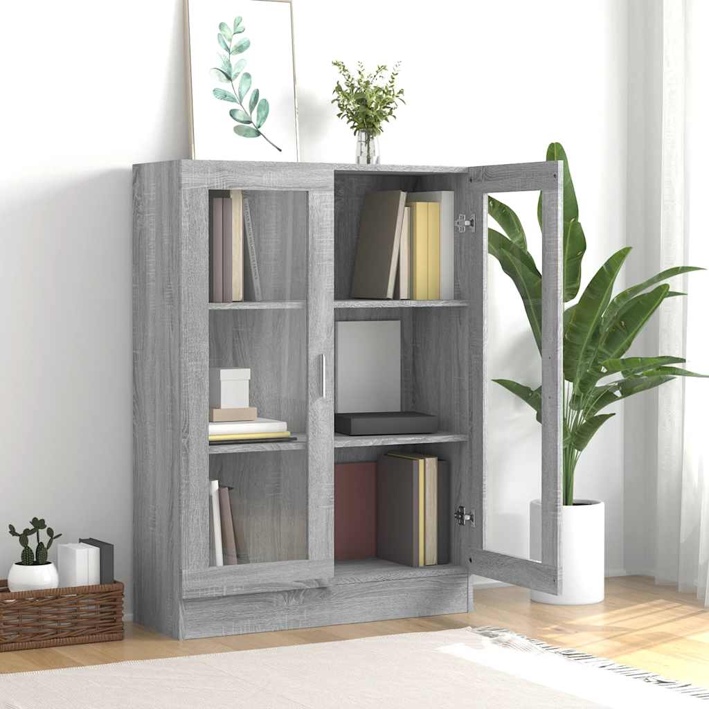 Armoire à vitrine Sonoma gris 82,5x30,5x115cm Bois d'ingénierie - XIOS