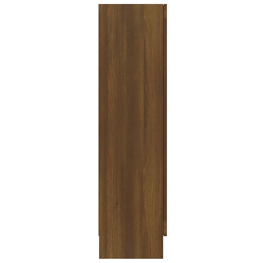 Armoire à vitrine Chêne brun 82,5x30,5x115cm Bois d'ingénierie - XIOS