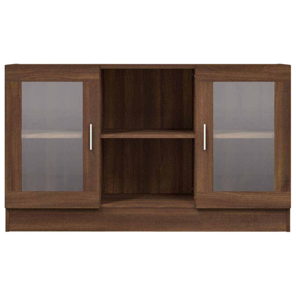 Armoire à vitrine Chêne marron 120x30,5x70 cm Bois d'ingénierie - XIOS