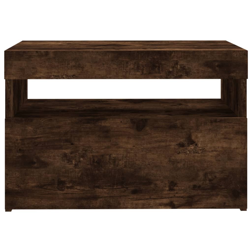 Meuble TV avec lumières LED Chêne fumé 60x35x40 cm - XIOS