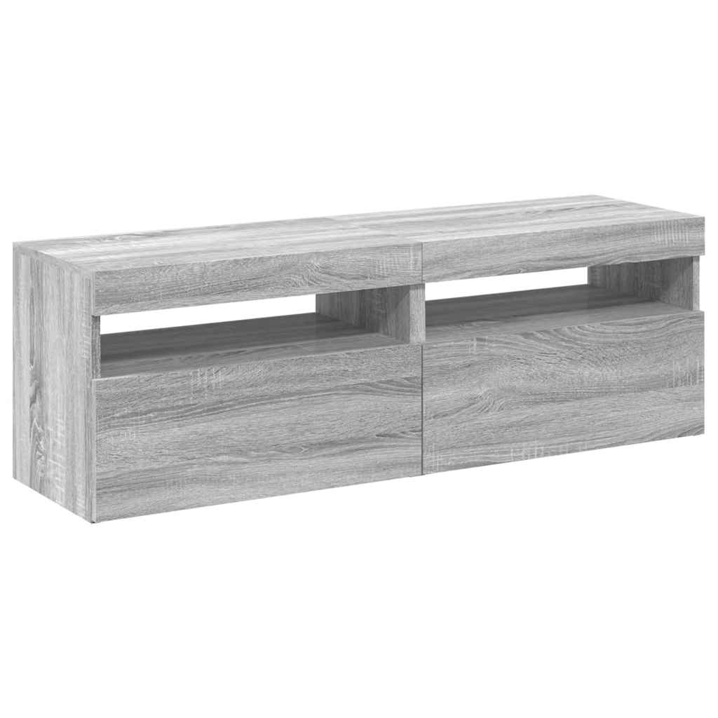 Meubles TV 2 pcs avec lumières LED Sonoma gris 60x35x40 cm - XIOS