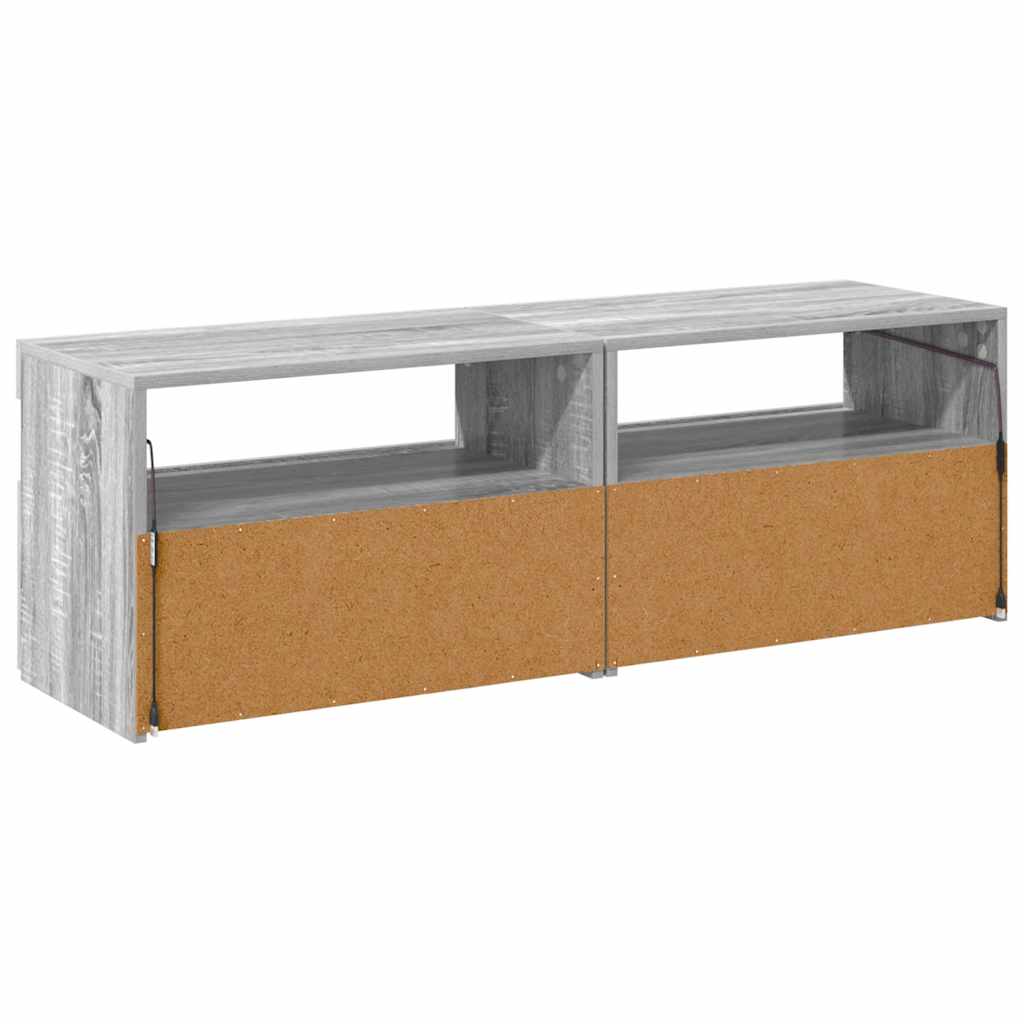Meubles TV 2 pcs avec lumières LED Sonoma gris 60x35x40 cm - XIOS