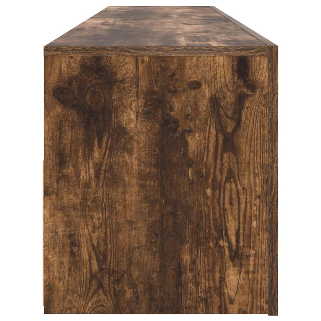 Meuble TV avec lumières LED Chêne fumé 120x35x40 cm - XIOS