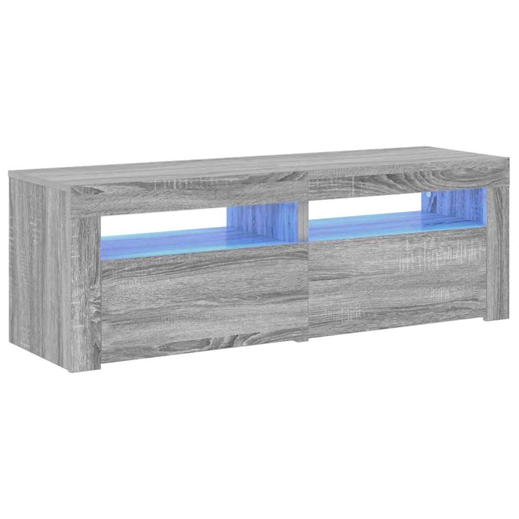 Meuble TV avec lumières LED sonoma gris 120x35x40 cm - XIOS
