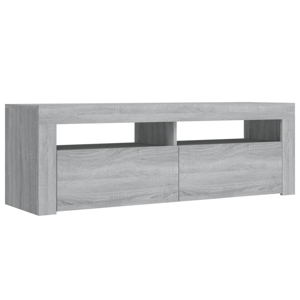 Meuble TV avec lumières LED sonoma gris 120x35x40 cm Meubles TV vidaXL   