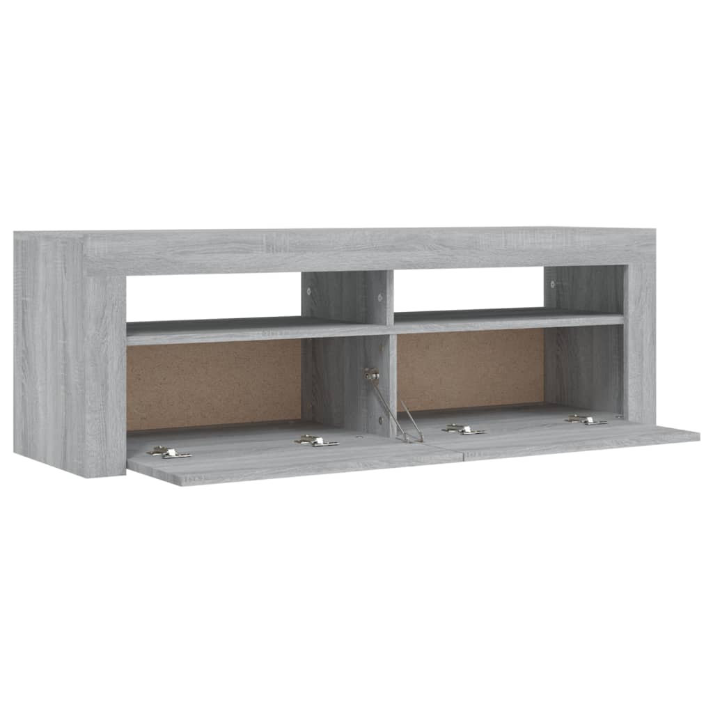 Meuble TV avec lumières LED sonoma gris 120x35x40 cm Meubles TV vidaXL   