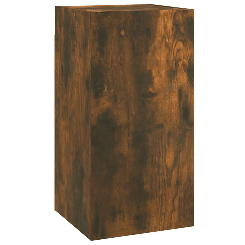 Meuble TV Chêne fumé 30,5x30x60 cm Bois d'ingénierie - XIOS