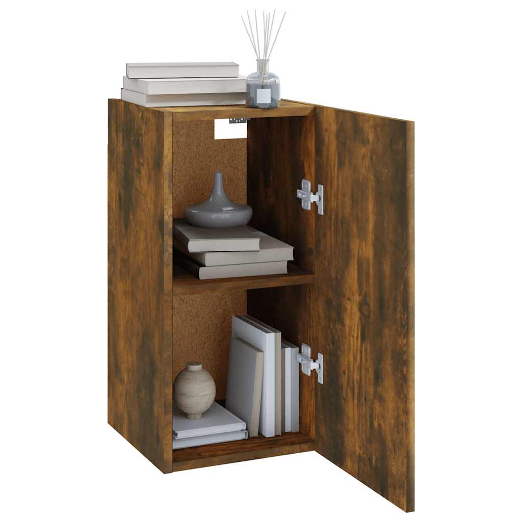 Meuble TV Chêne fumé 30,5x30x60 cm Bois d'ingénierie - XIOS