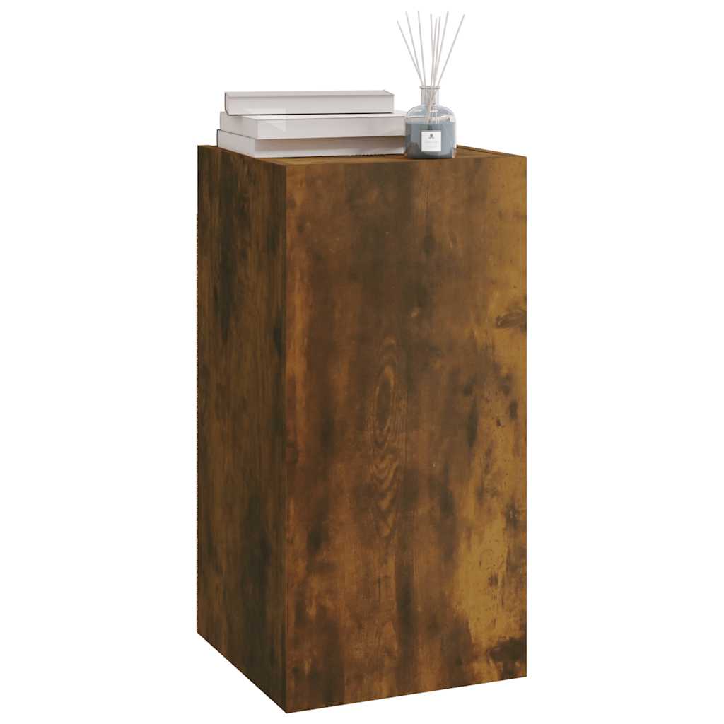 Meuble TV Chêne fumé 30,5x30x60 cm Bois d'ingénierie - XIOS