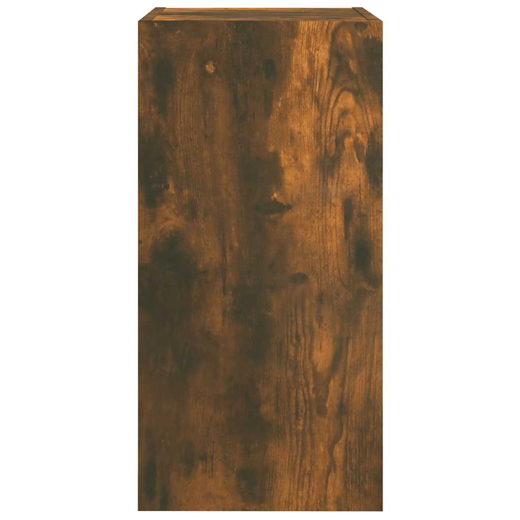 Meuble TV Chêne fumé 30,5x30x60 cm Bois d'ingénierie - XIOS
