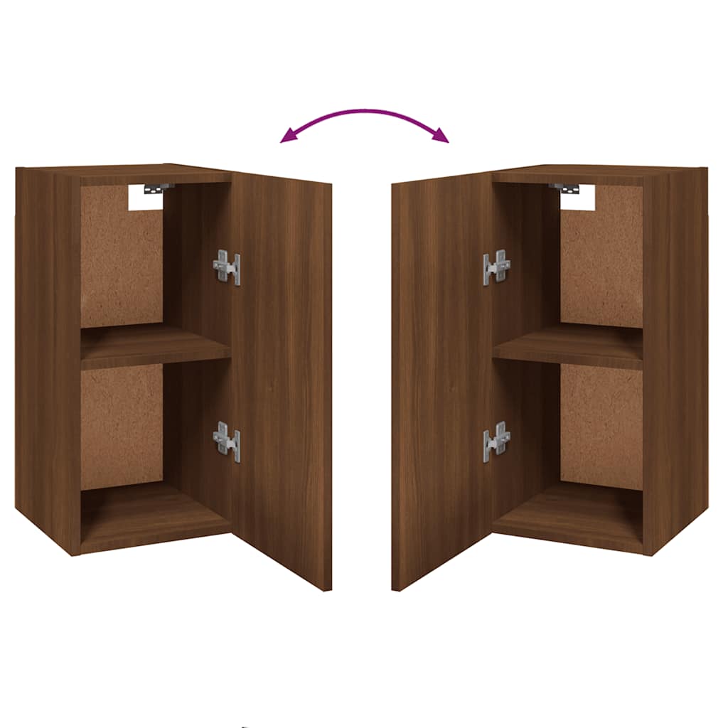 Meuble TV Chêne marron 30,5x30x60 cm Bois d'ingénierie - XIOS